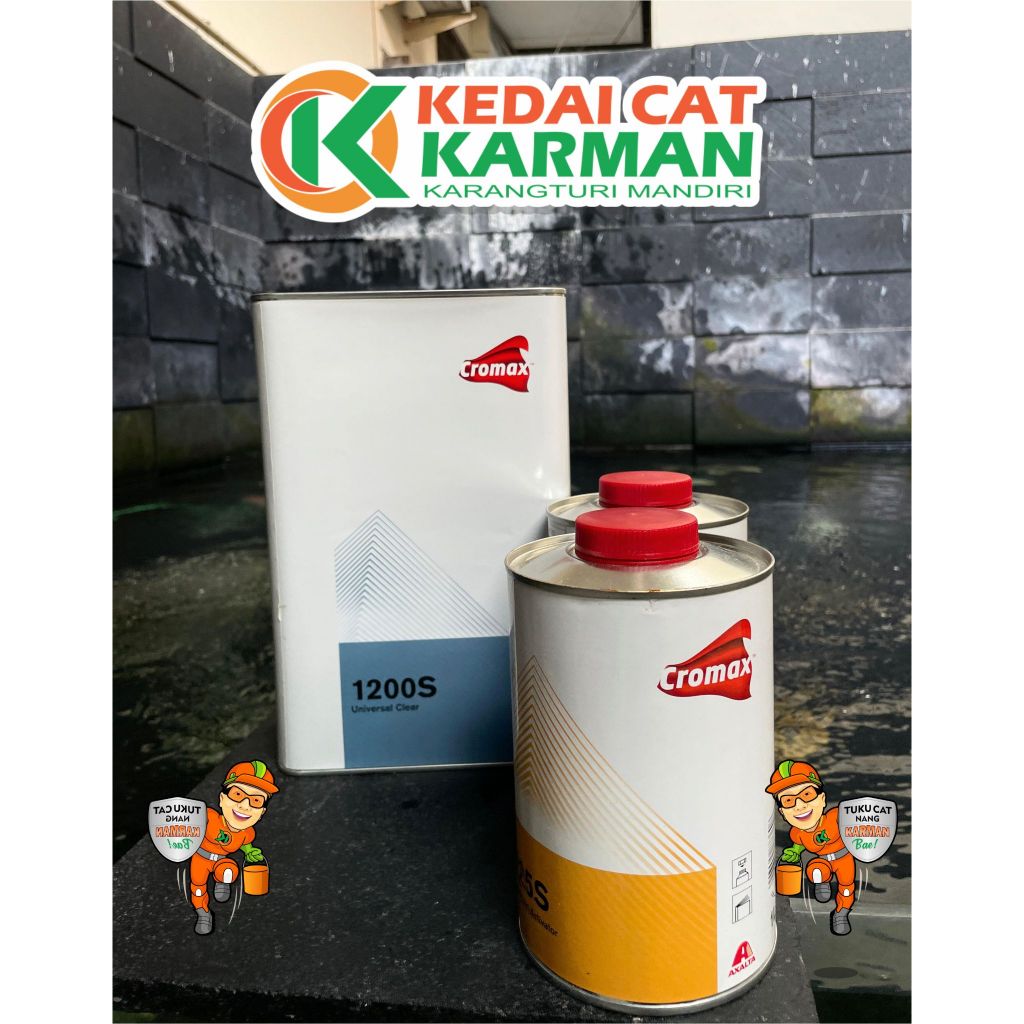 CLEAR COAT / CLEAR / PERNIS CROMAX 1200S 4 LITER + HARDENER 125S 2 LITER - PELINDUNG CAT DUCO MOBIL 