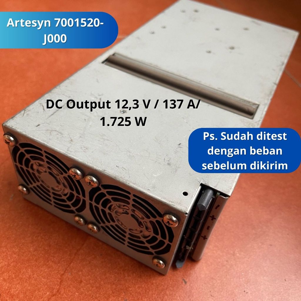 Power Supply PSU Adaptor Switching SMPS Merk Artesyn 7001520-J000 Output 12,3 Volt  / 134 Ampere / 1