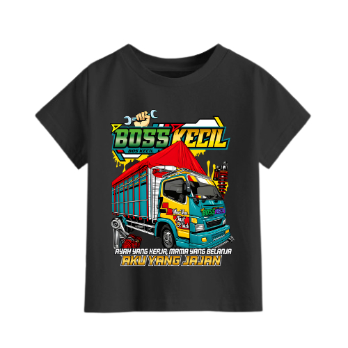 Kaos Anak Anak Karakter TRUCK BOS KECIL Umur 2-16 Tahun
