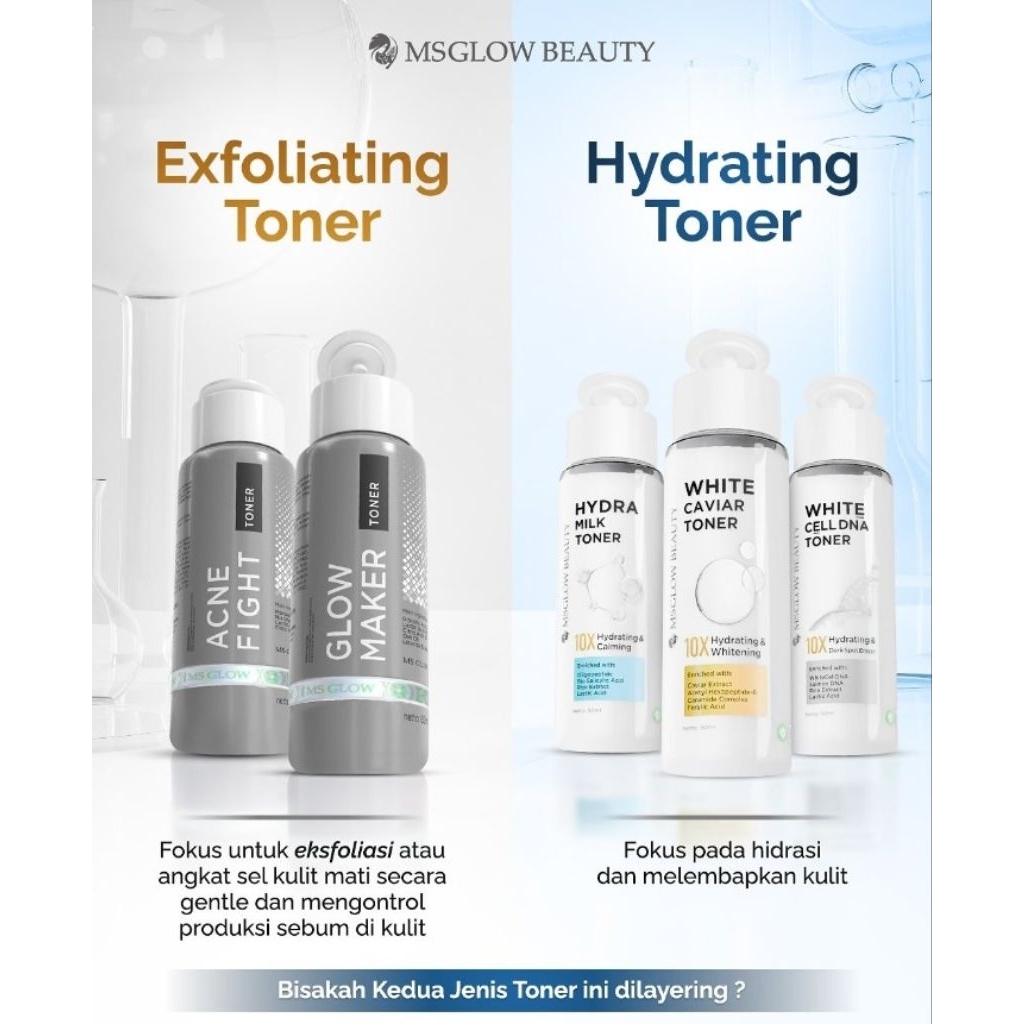 TONER MS GLOW / TONER GLOWING MS GLOW / TONER ACNE MS GLOW / TONER HYDRA MS GLOW / TONER CAVIAR MS G