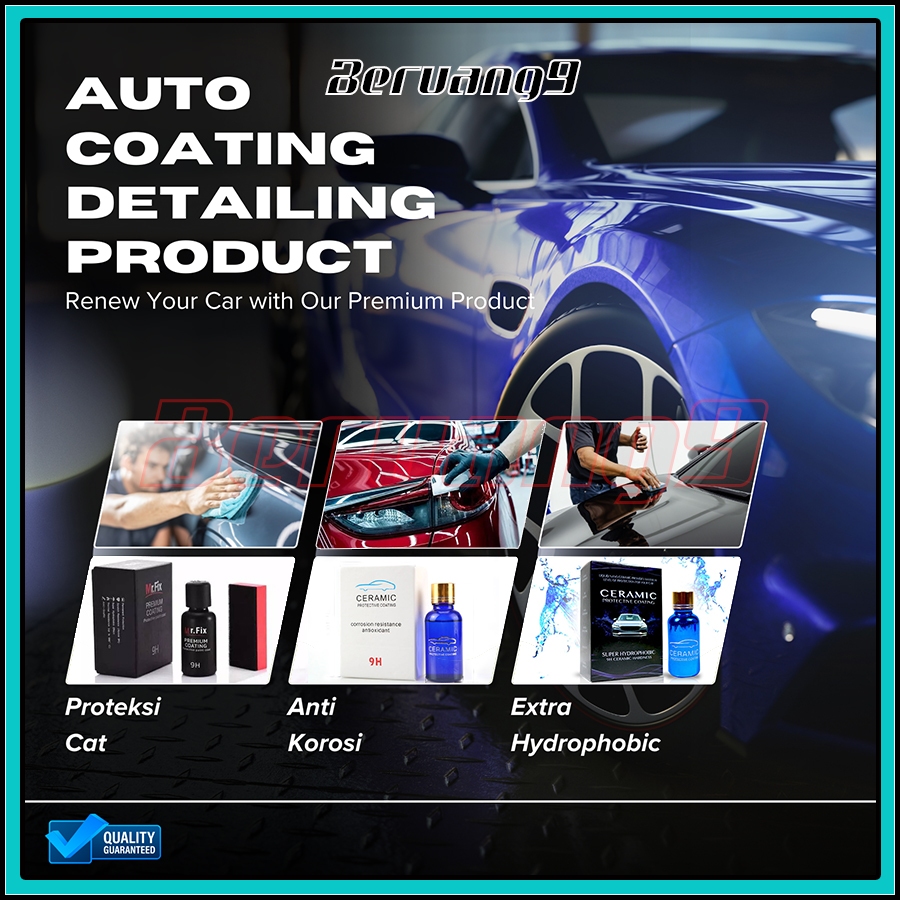 Cairan Premium Pelindung Cat Mobil Coating Ceramic Hydropobic ORIGINAL