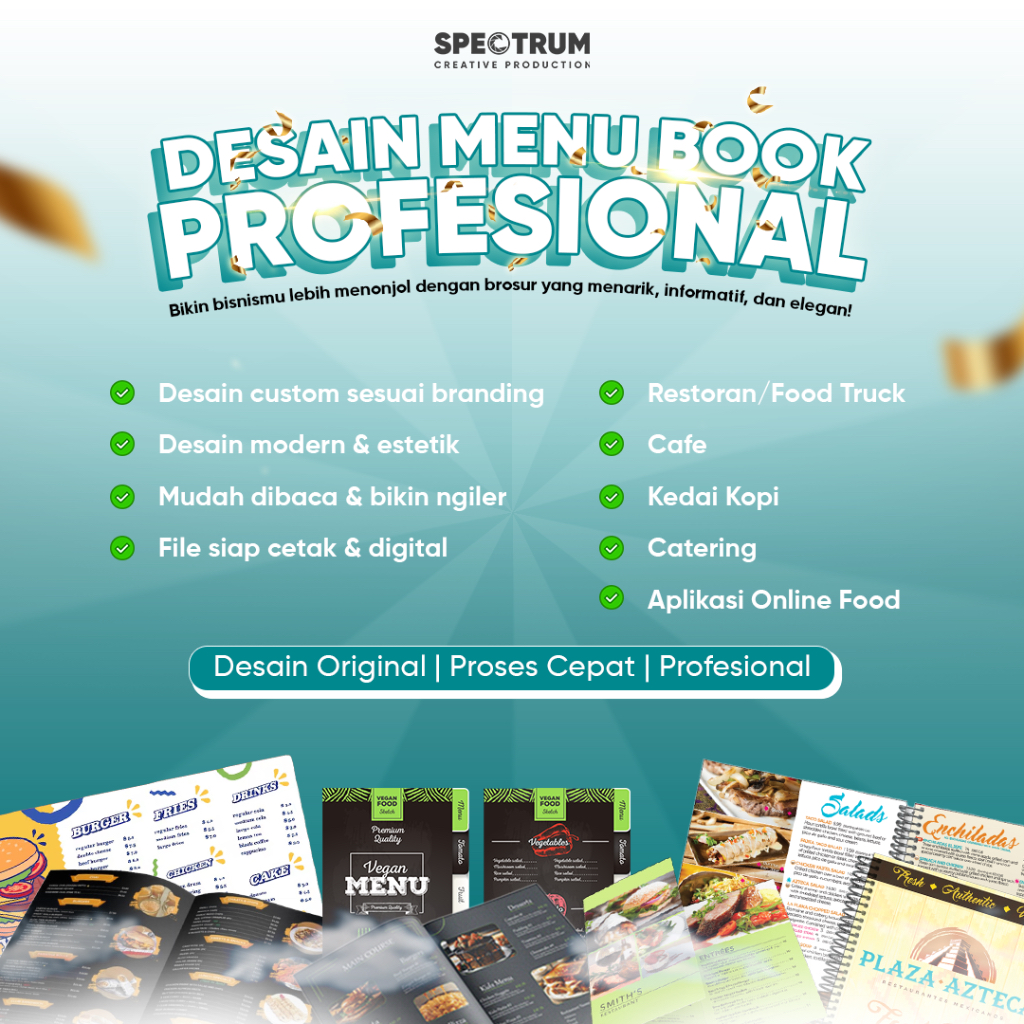 Jasa Desain Menu Profesional Restoran, Cafe, Coffee Shop & UMKM | Cetak & Digital