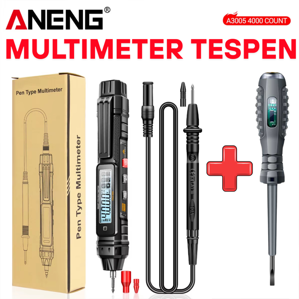 PROMO ANENG Tespen Pendeteksi Kabel Putus Multimeter Digital Otomatis Tester Pen - A3005