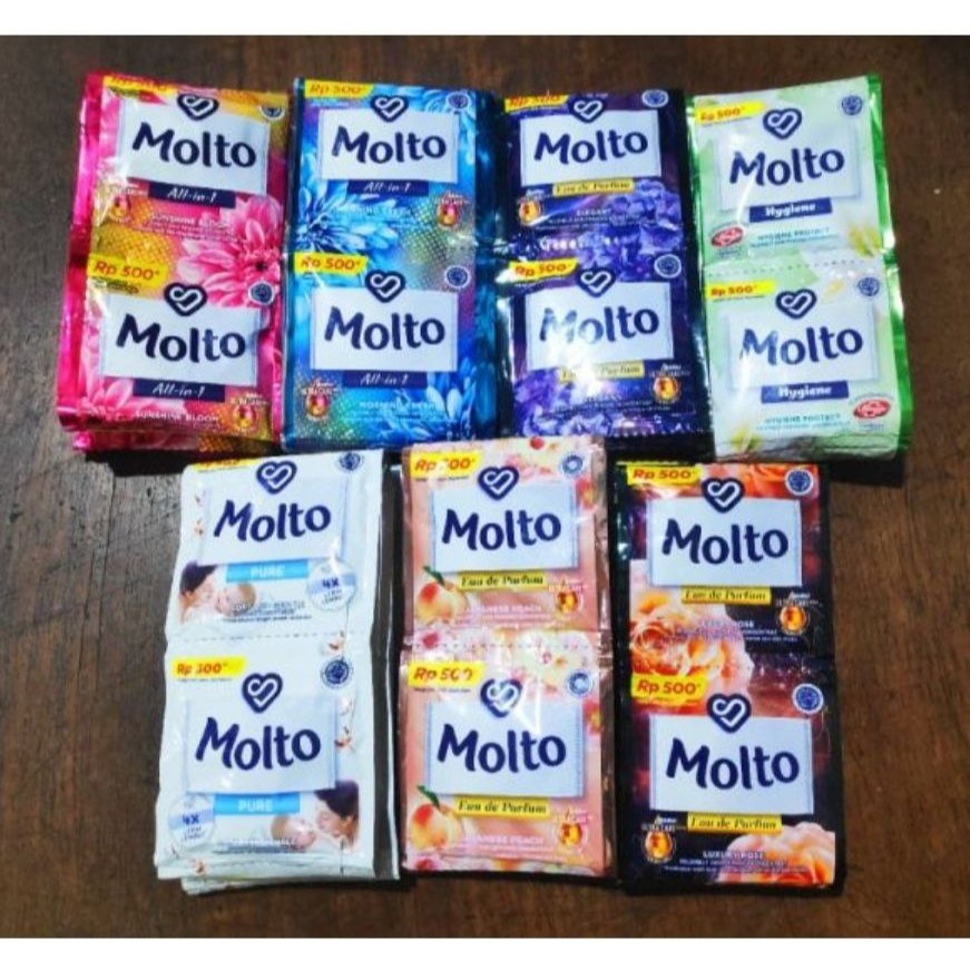 Molto Pewangi dan Pelembut Pakaian Sachet 1 Pcs @8 ml Varian aroma - Molto Elegant