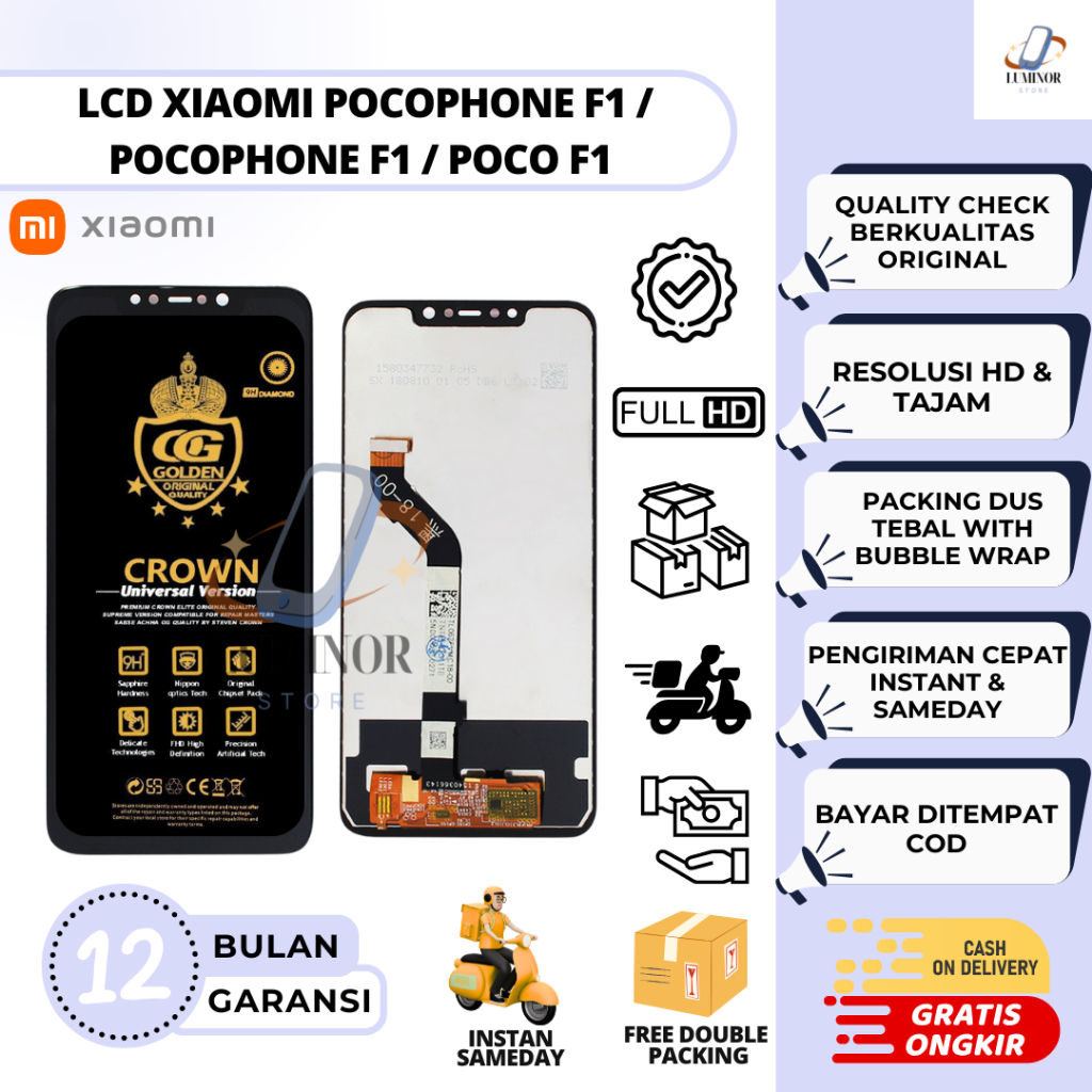 LCD TOUCHSCREEN XIAOMI POCOPHONE F1 / LCD POCOPHONE F1 / LCD POCO F1 FULLSET