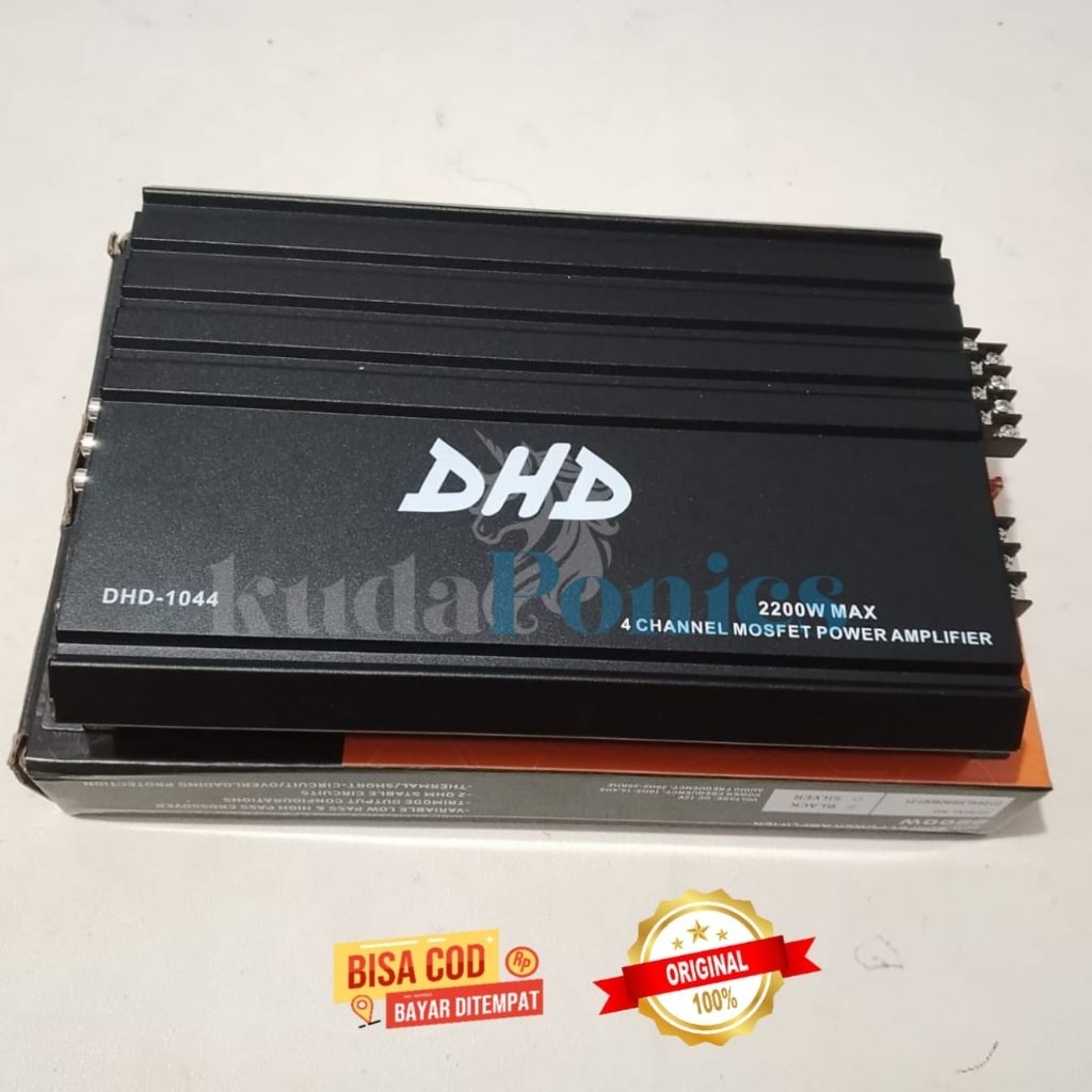 Power Amplifier DHD DHD-1044 4 Channel MOSFET 2200W PMPO | Audio Mobil & Sound System Original