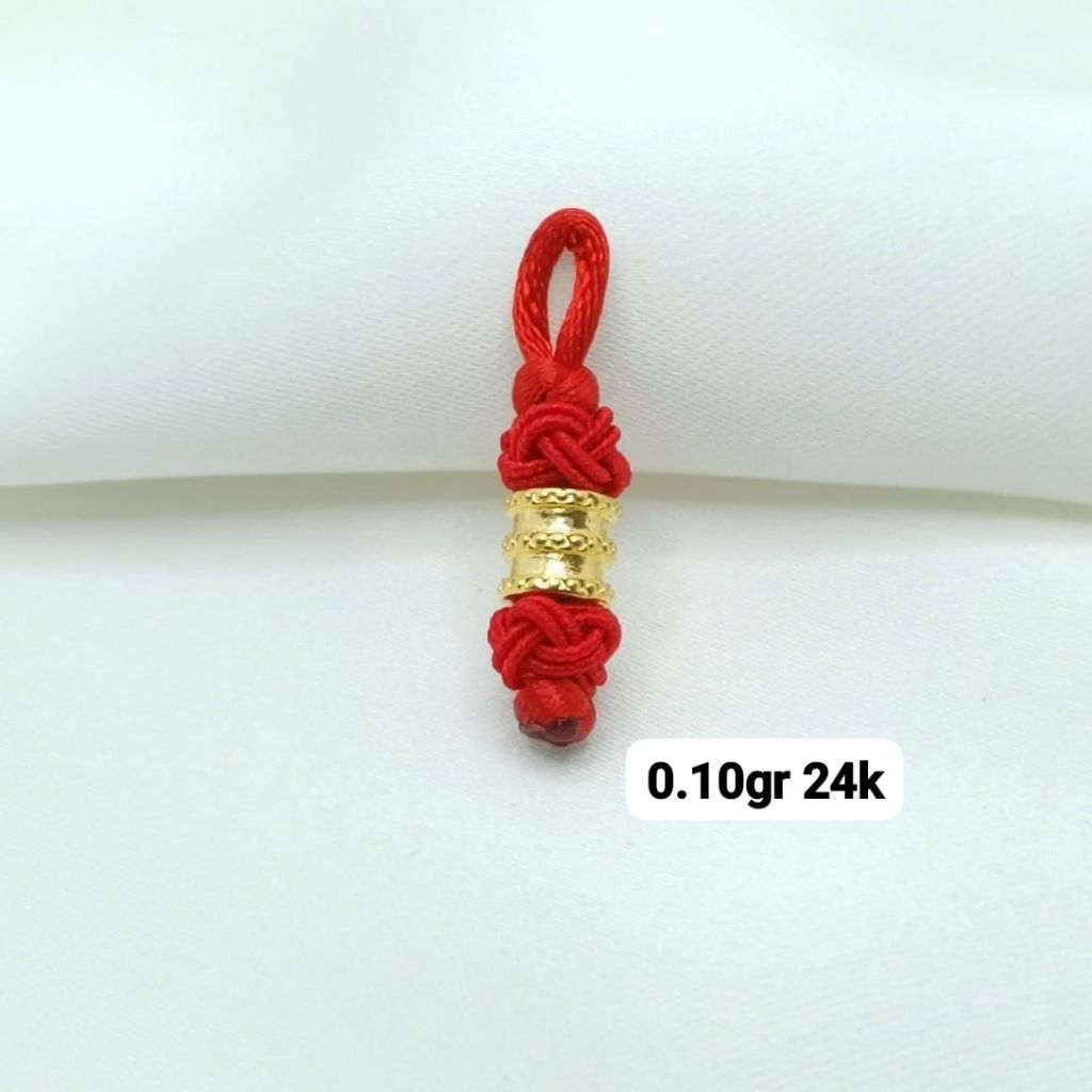 Liontin Emas Asli Tabung 24k Hongkong 999.9