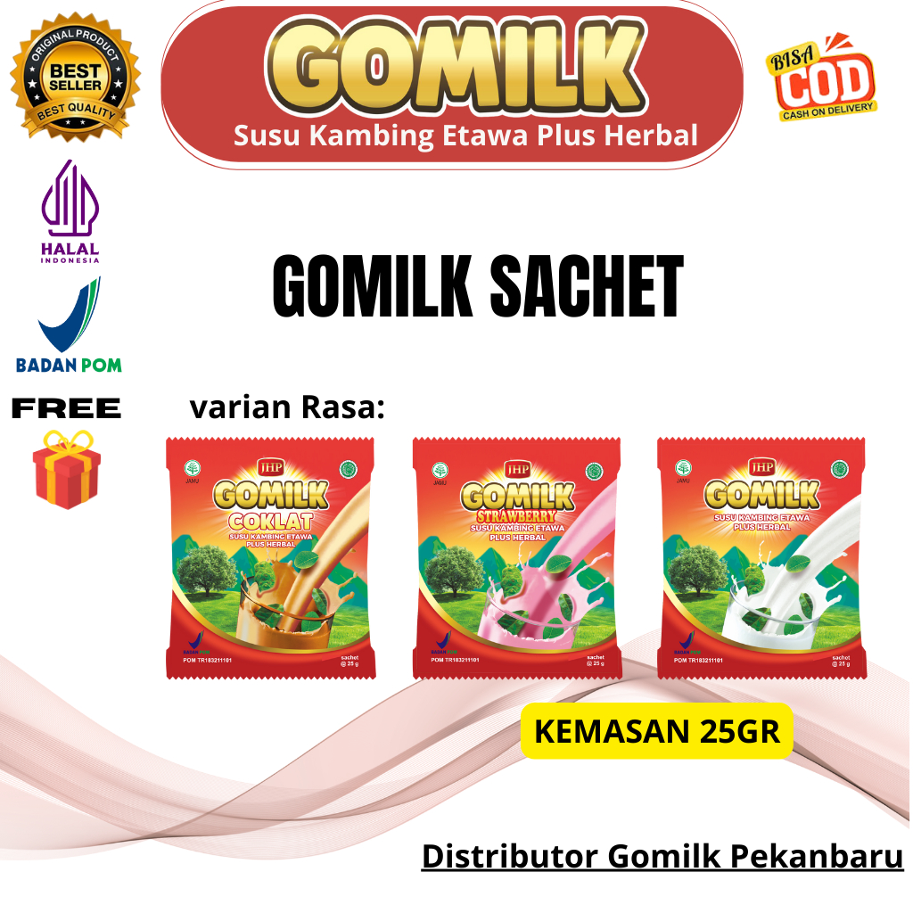 GOMILK Sachet – Susu Etawa untuk Anak 1 Tahun ke Atas | Nafsu Makan, Pencernaan, Tulang