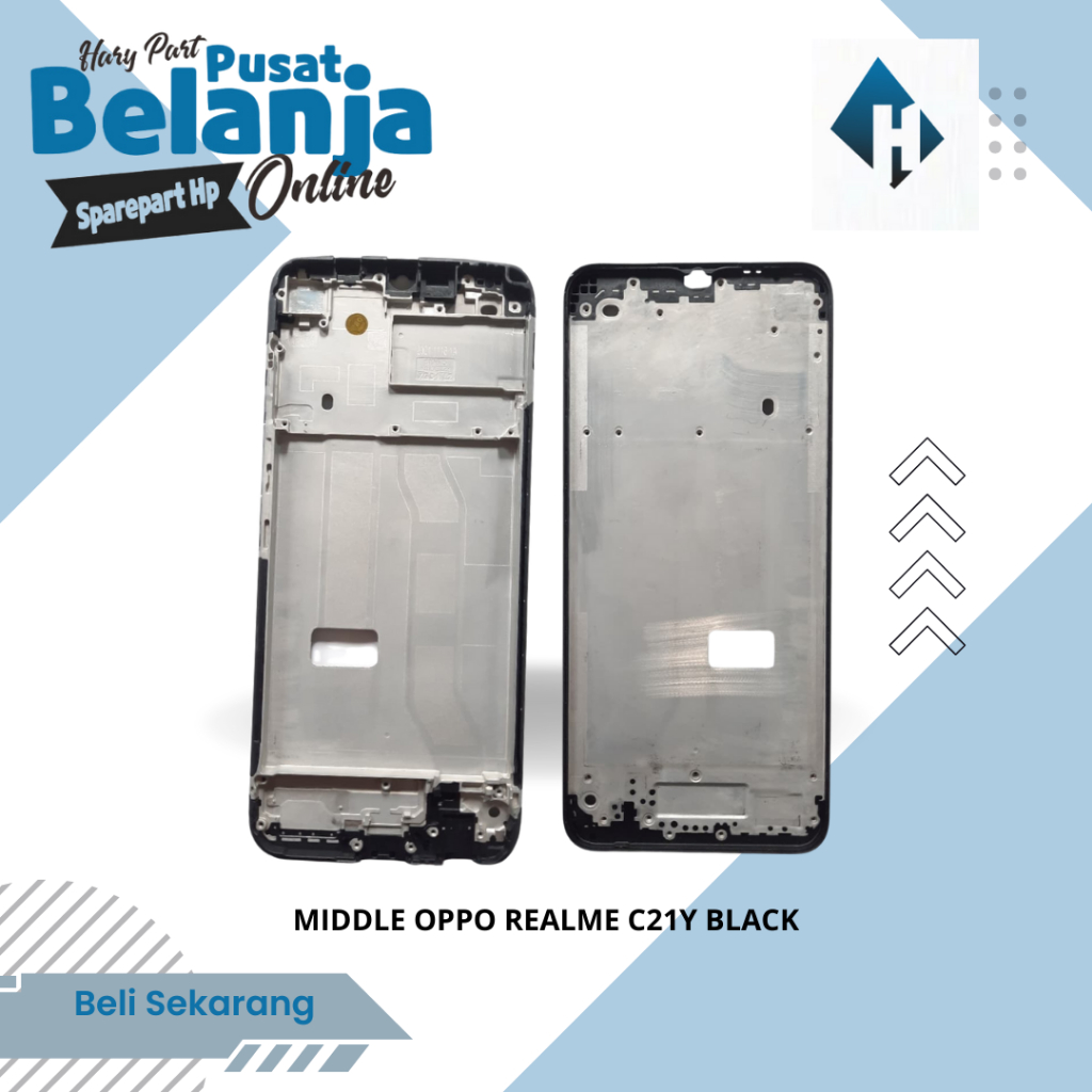 MIDDLE FRAME OPPO REALME C21Y BLACK / TULANGAN OPPO REALME C21Y