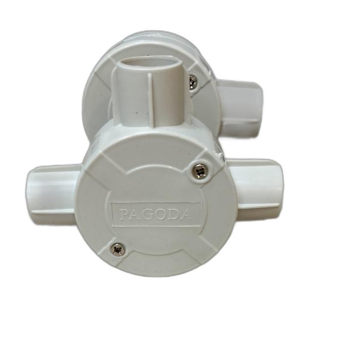 T Dus T - Dus Tee Dus Cabang 3 Putih 20MM Pagoda T Dus cabang 3 putih sambungan listrik