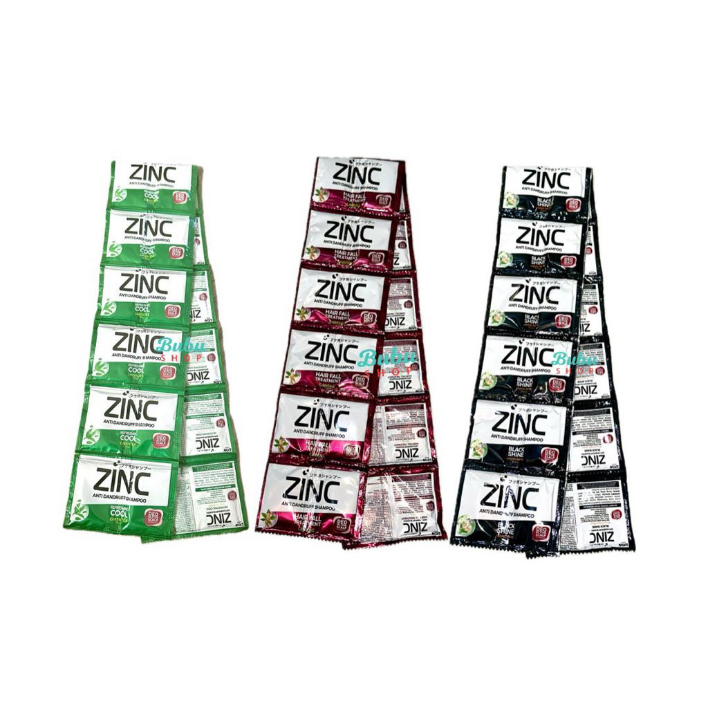 Diskon SHAMPOO ZINC 12 SACHET WARNA HIJAU