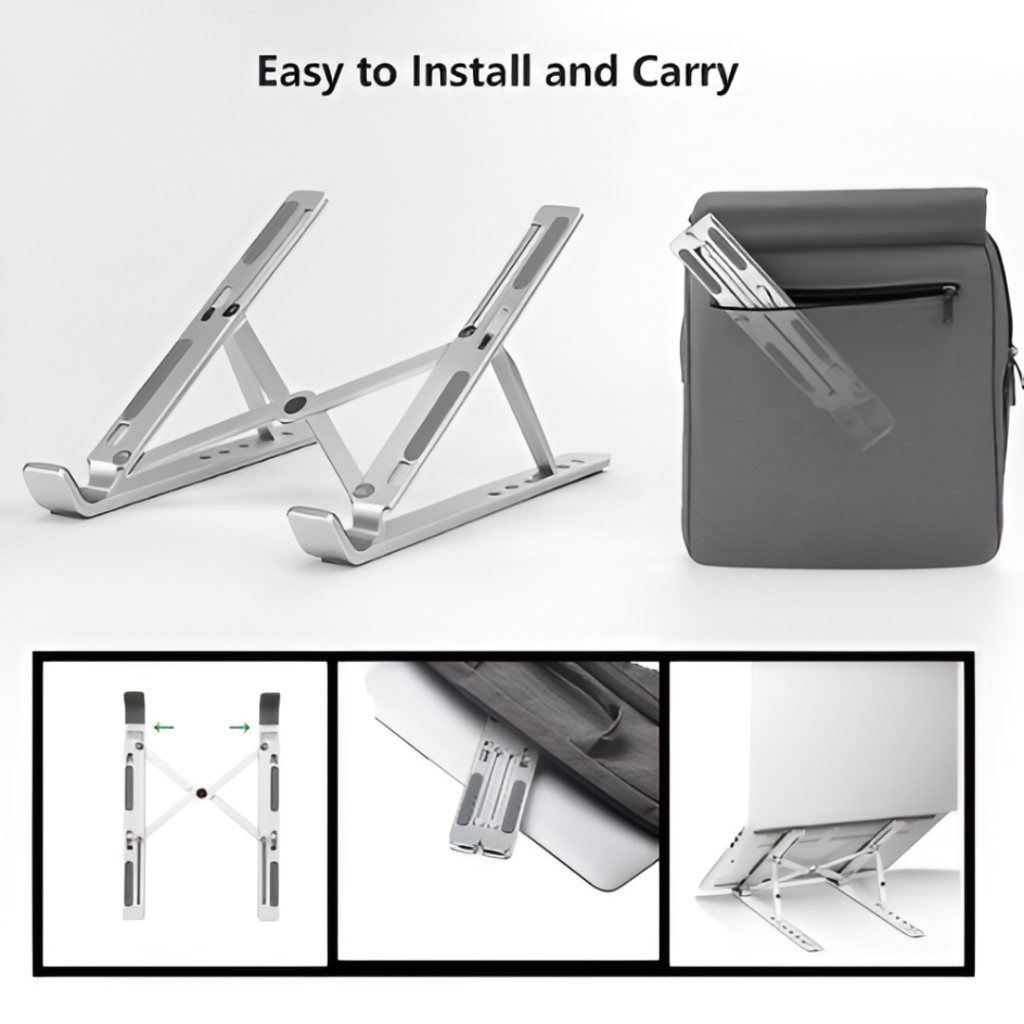 Stand Laptop Aluminium  Dudukan Laptop/ Stand Holder Laptop Aluminium