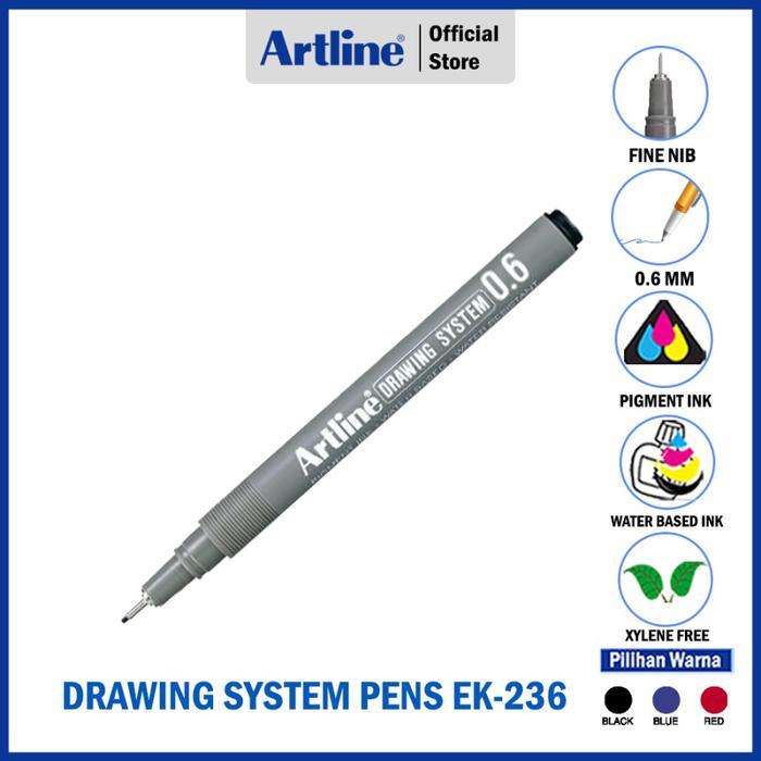 

Drawing Pen Artline 0,6 mm EK-236 | Pulpen Artline EK236