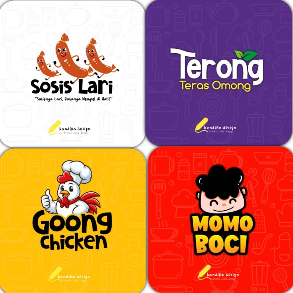 Jasa Desain Logo Kamu tema usaha makanan/logo olshop/logo makanan/