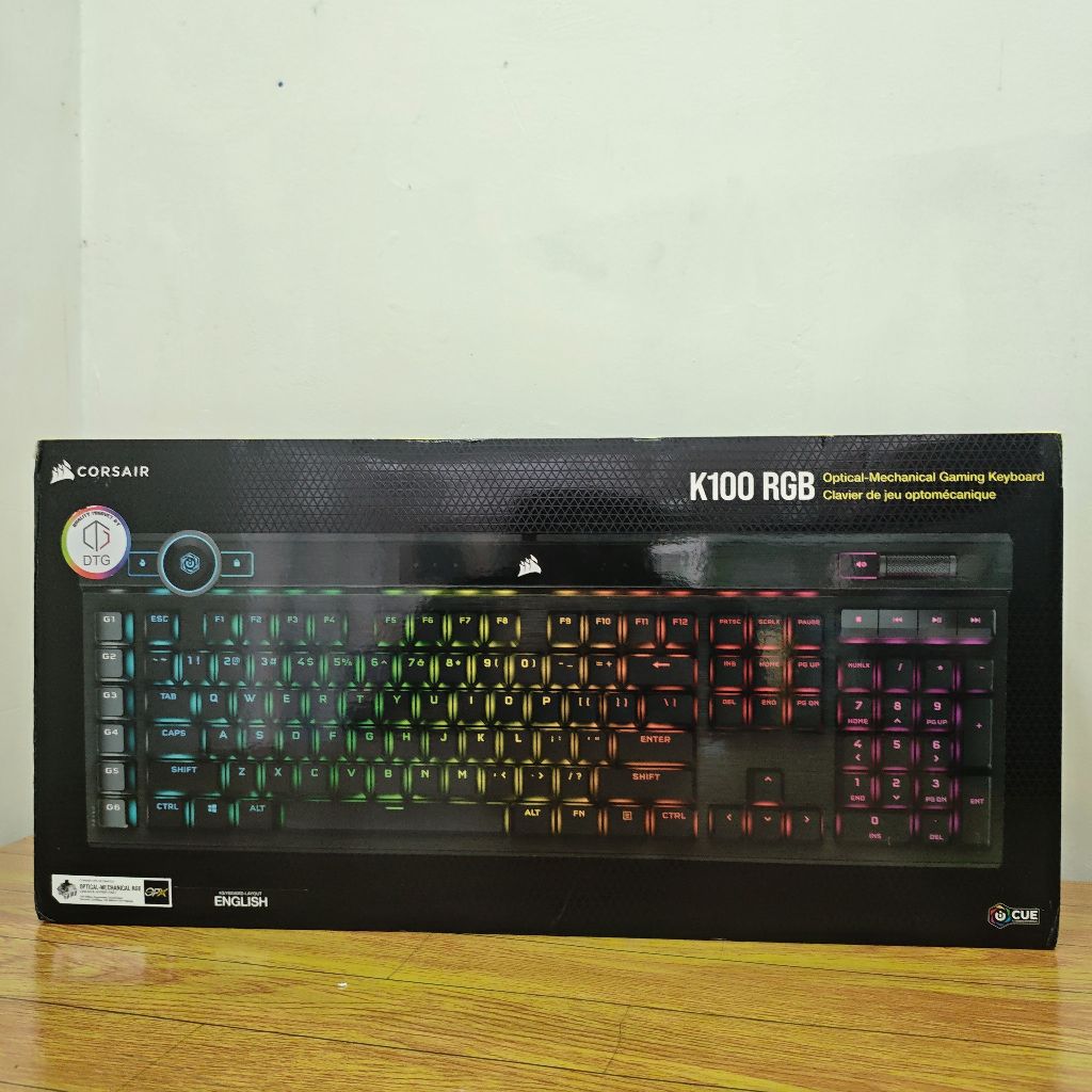 Corsair K100 RGB Optical Switch OPX Gaming Keyboard Polling Rate 8000Hz
