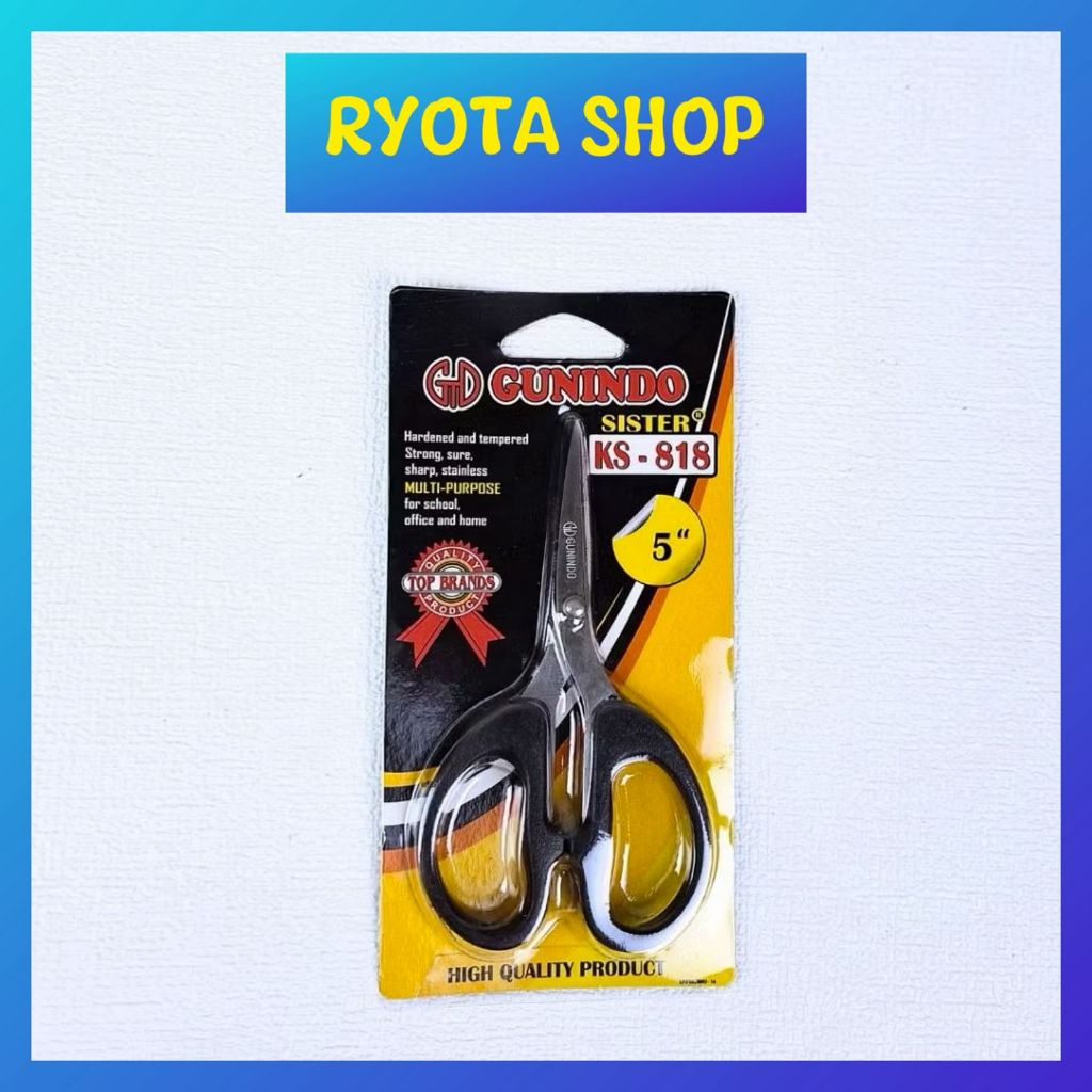 

Gunting Gunindo Kecil Stainless KS-818 | Gunting Kertas Tajam Tebal Kokoh Kuat | Gunting Mini