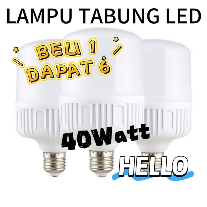 Promo Beli 1 Dapat 6 Lampu Led Jumbo 40Watt