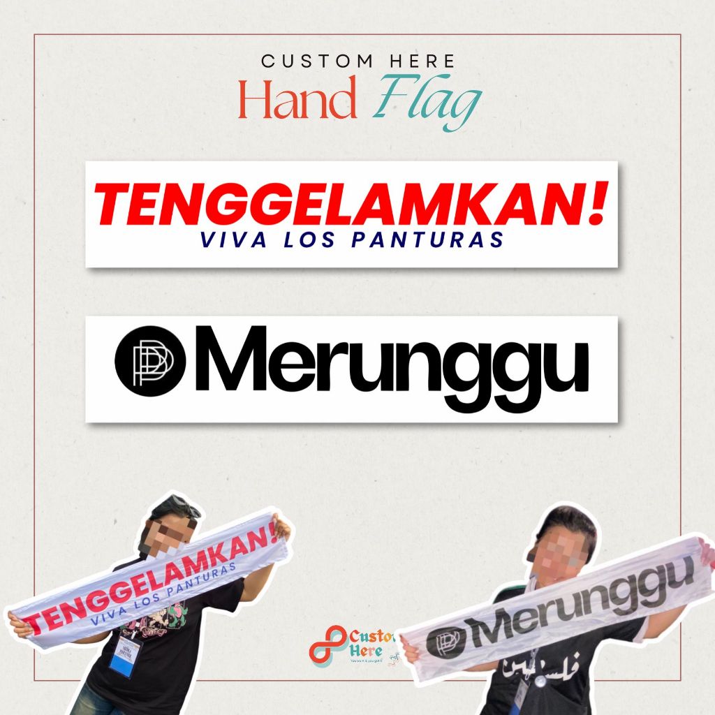 [CUSTOMHERE] Hand Flag Band 100x20cm Perunggu Panturas