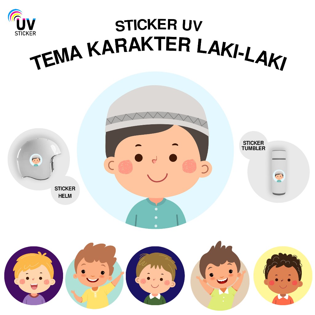 

STIKER UV - TEMA KARTUN KARAKTER ANAK LAKI-LAKI | STICKER UV, STICKER MOTOR, STICKER MOBIL, STICKER HELM, STICKER TUMBLER, STICKER 3D, STICKER UV DTF BY UVSticker