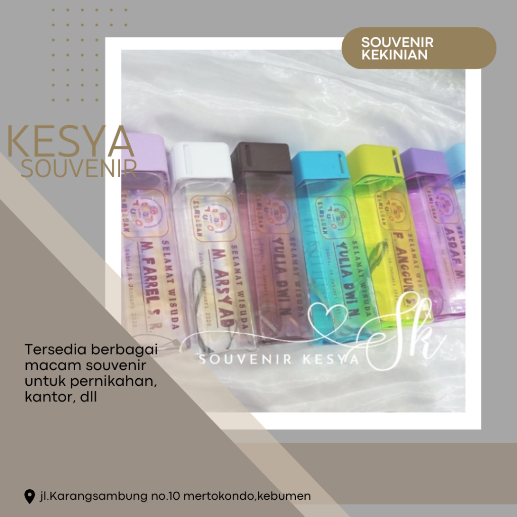 TERLENGKAP My Bottle Bening Warna Segi Atau Petak Atau Botol Minum Kotak 500 ml - botol viral, botol