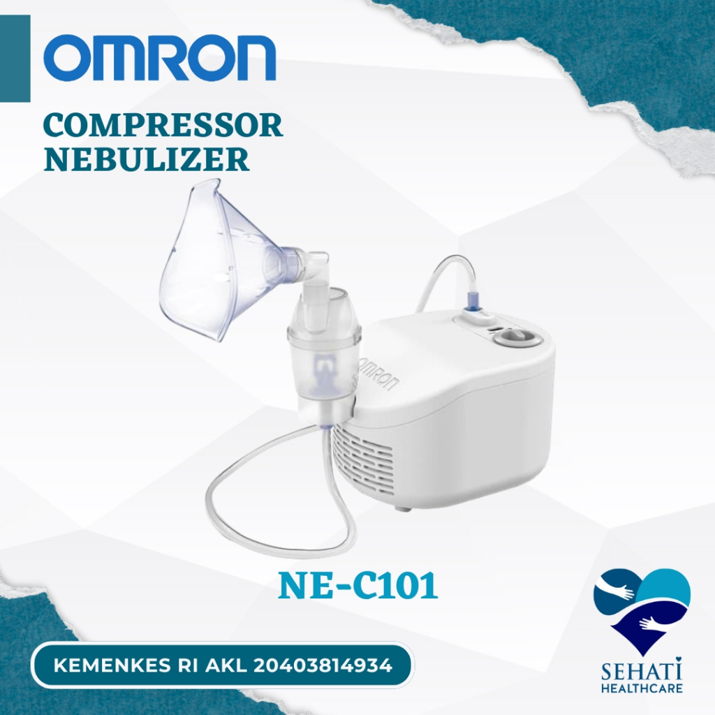 Omron NE-C101 C101 Compressor Nebulizer Alat Bantu Uap Terapi Asma NEC101 NEC 101 Kesehatan