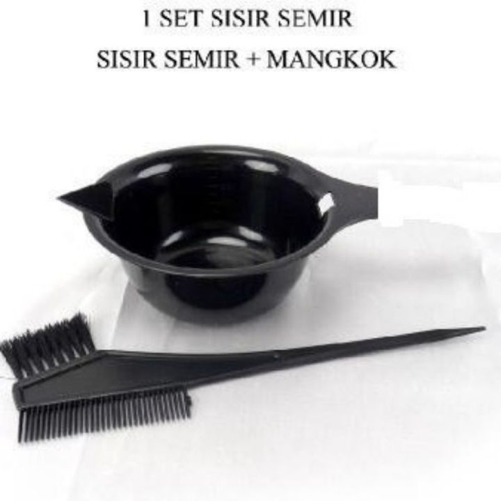 Mangkok SEMIR Cat Rambut / SISIR SEMIR RAMBUT/ MANGKOK PEWARNA RAMBUT SET /Alat Semir Rambut + SISIR