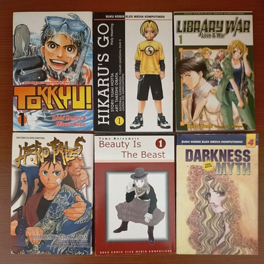 Komik Tokkyu, Hikaru's Go, Library War, Hero Tales, Beauty is The Beast, Darkness Myth