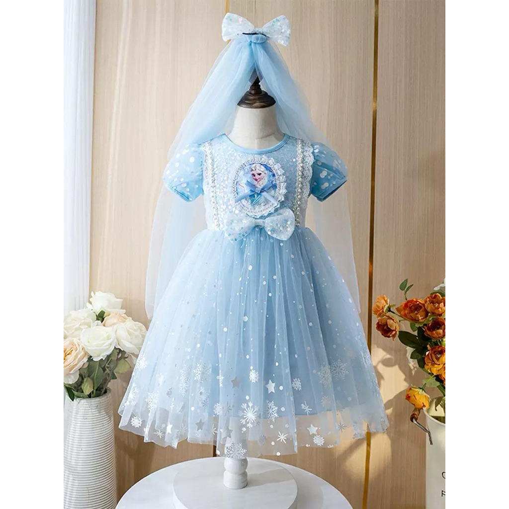 BAJU ELSA FROZEN | DRESS ELSA FROZEN