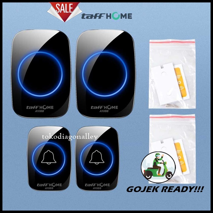Bel Pintu Rumah Wireless Waterproof Bel Rumah Bel Pintu Wireless Waterproof 2 Transmitter 2 Receiver