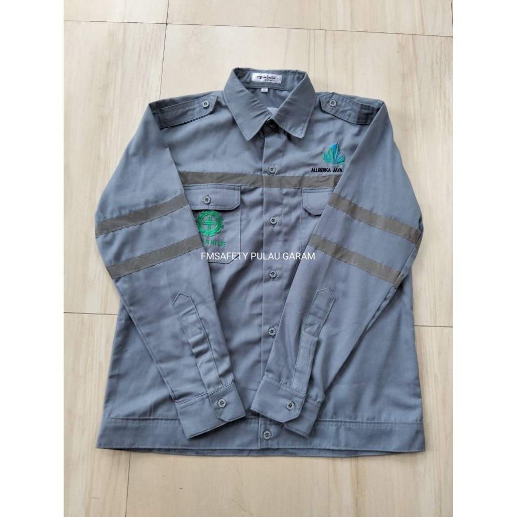 baju kerja, wearpack,baju safety, kemeja safety k3 lengan panjang,baju safety atasan