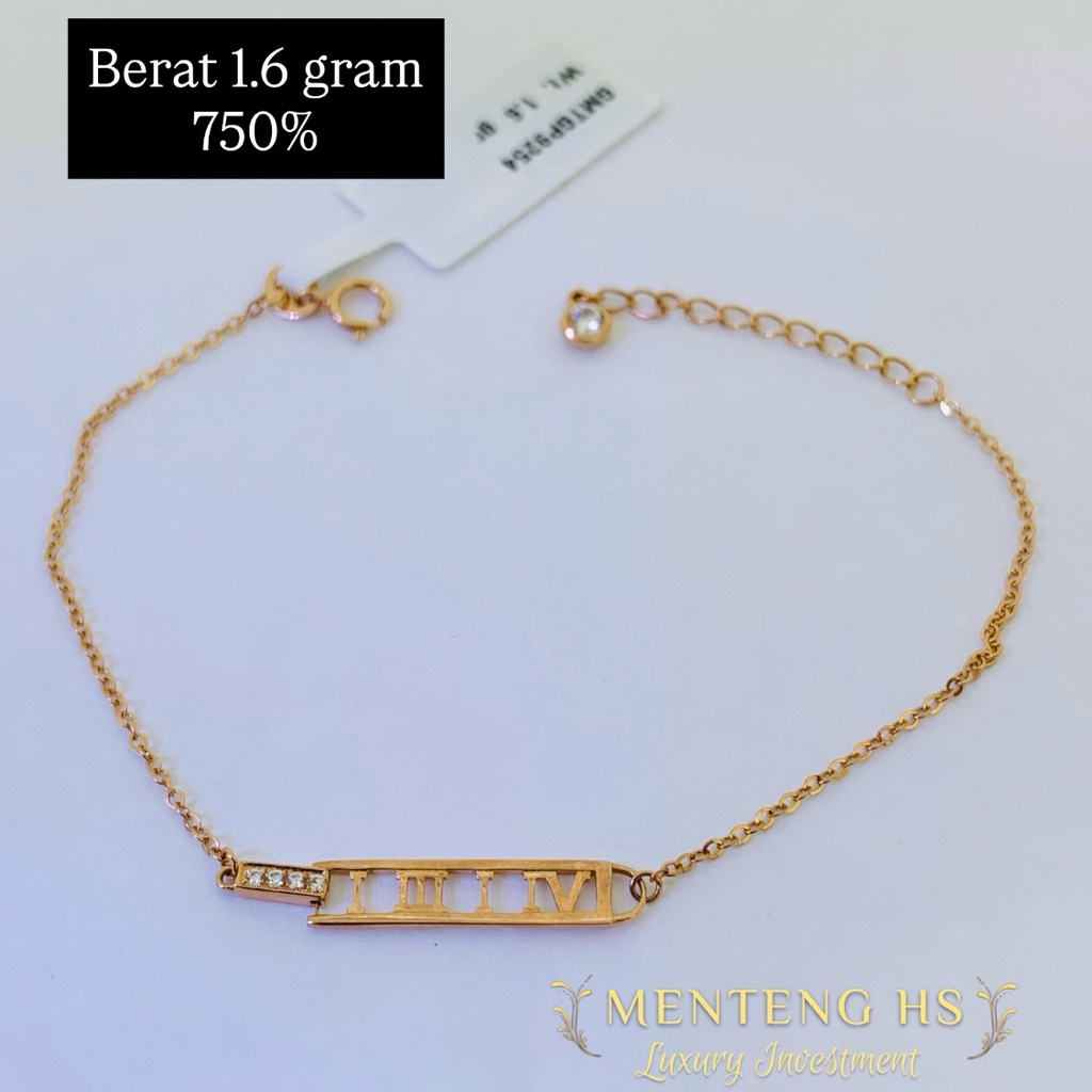 gelang emas 750%
