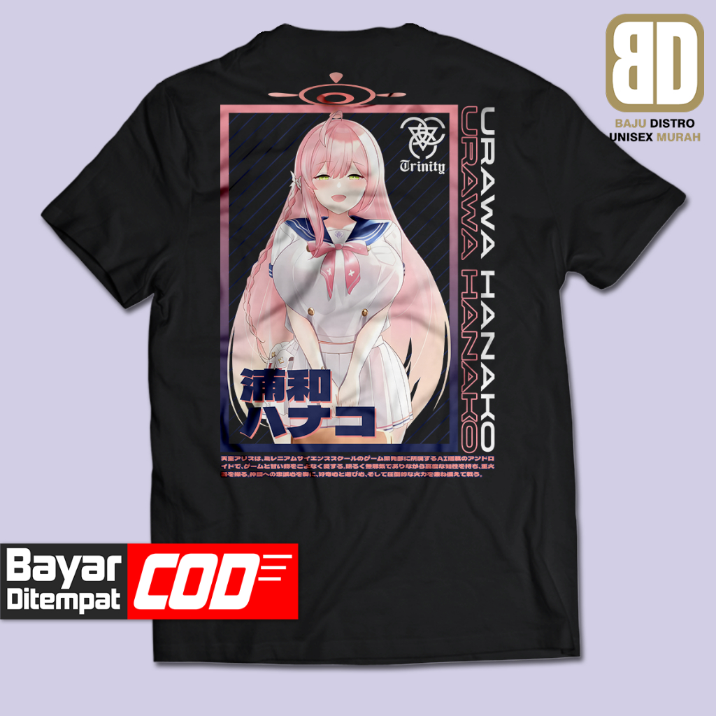 Kaos Anime URAWA HANAKO V2 BLUE ARCHIVE Manga Tshirt Unisex BAJU OTAKU WIBU JEPANG Murah