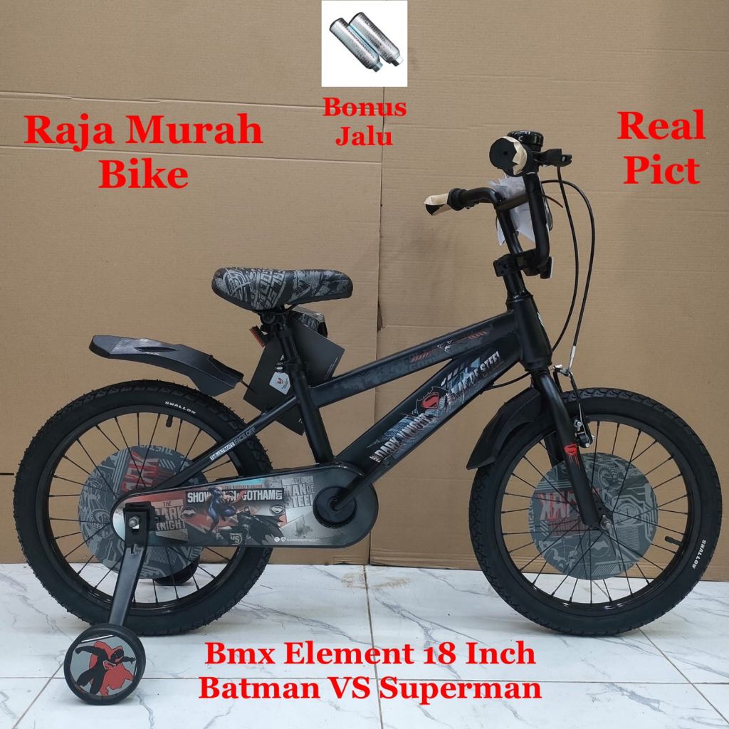 Sepeda Anak Laki Laki Bmx 18 Inch Element Batman VS Superman Terbaru Sepeda Anak Element Batman VS S