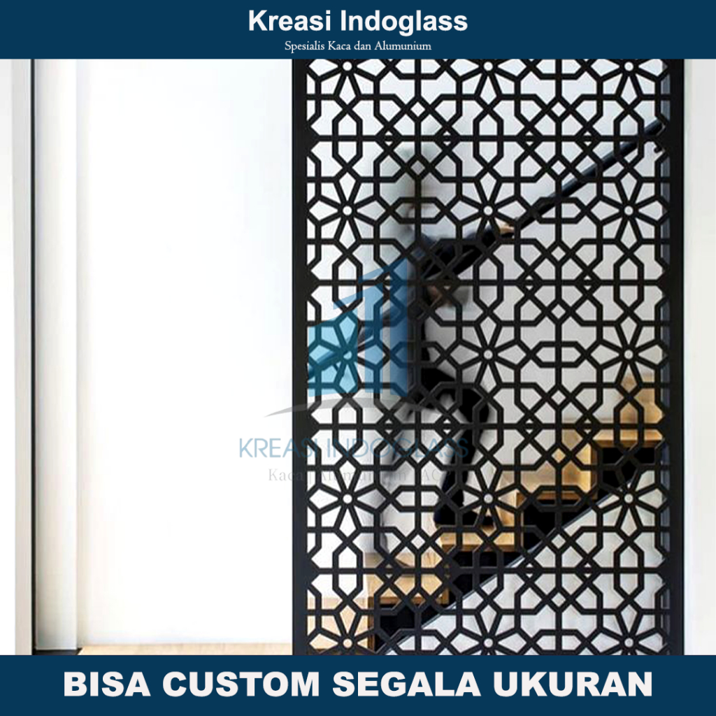 Partisi Ruangan Plat Besi Cutting Laser Minimalis