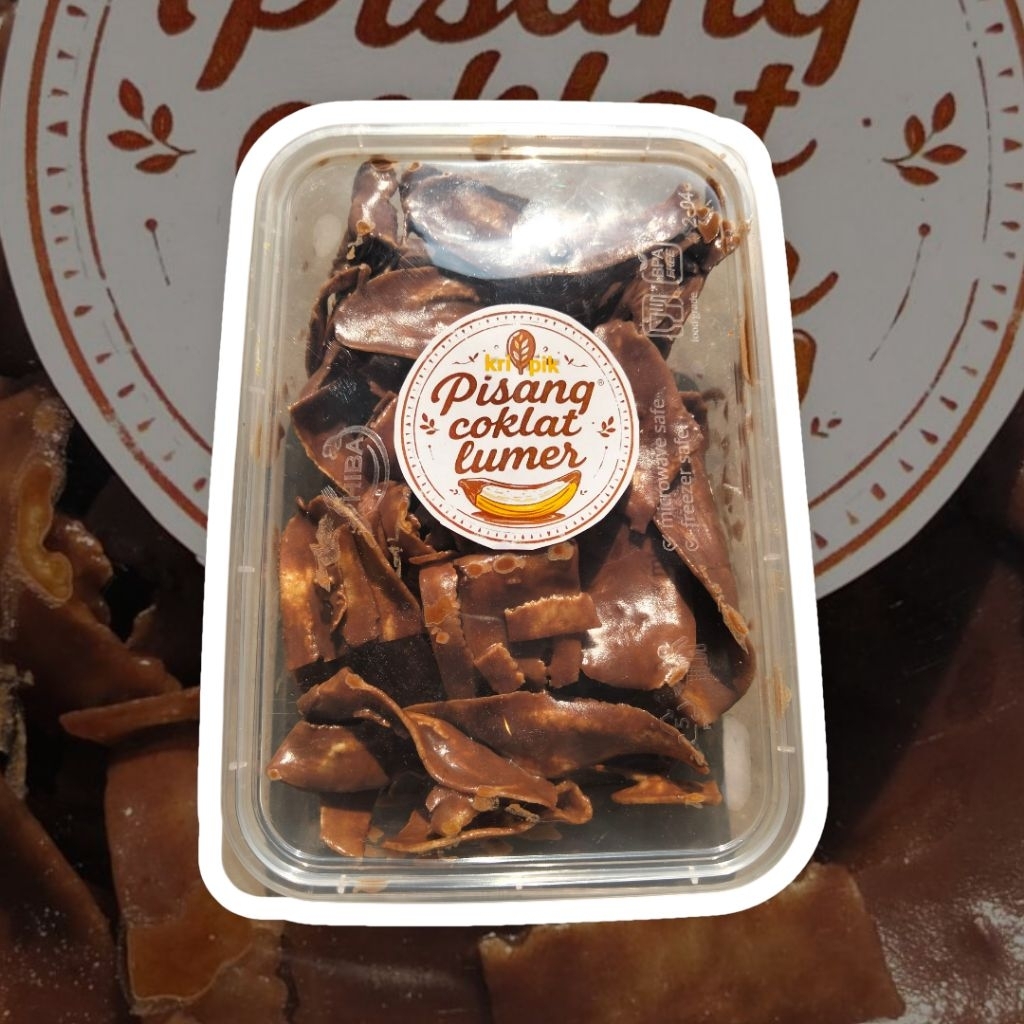 

Keripik Pisang Coklat Lumer Viral Manis Gurih Makanan Cemilan Kkinian 160gr Khas Bandung