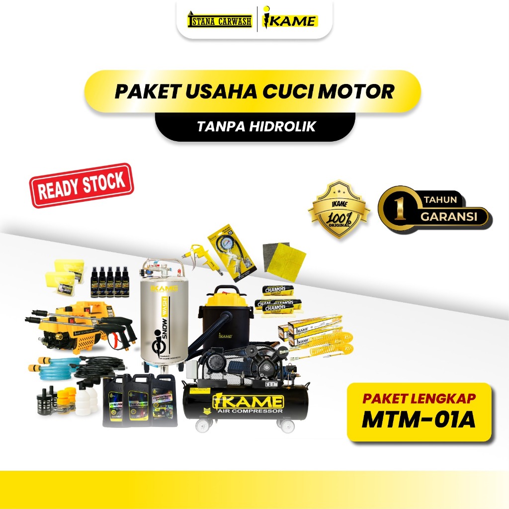 Paket Usaha Alat Cuci Steam Motor Lengkap Standart IKAME (MTM01A)