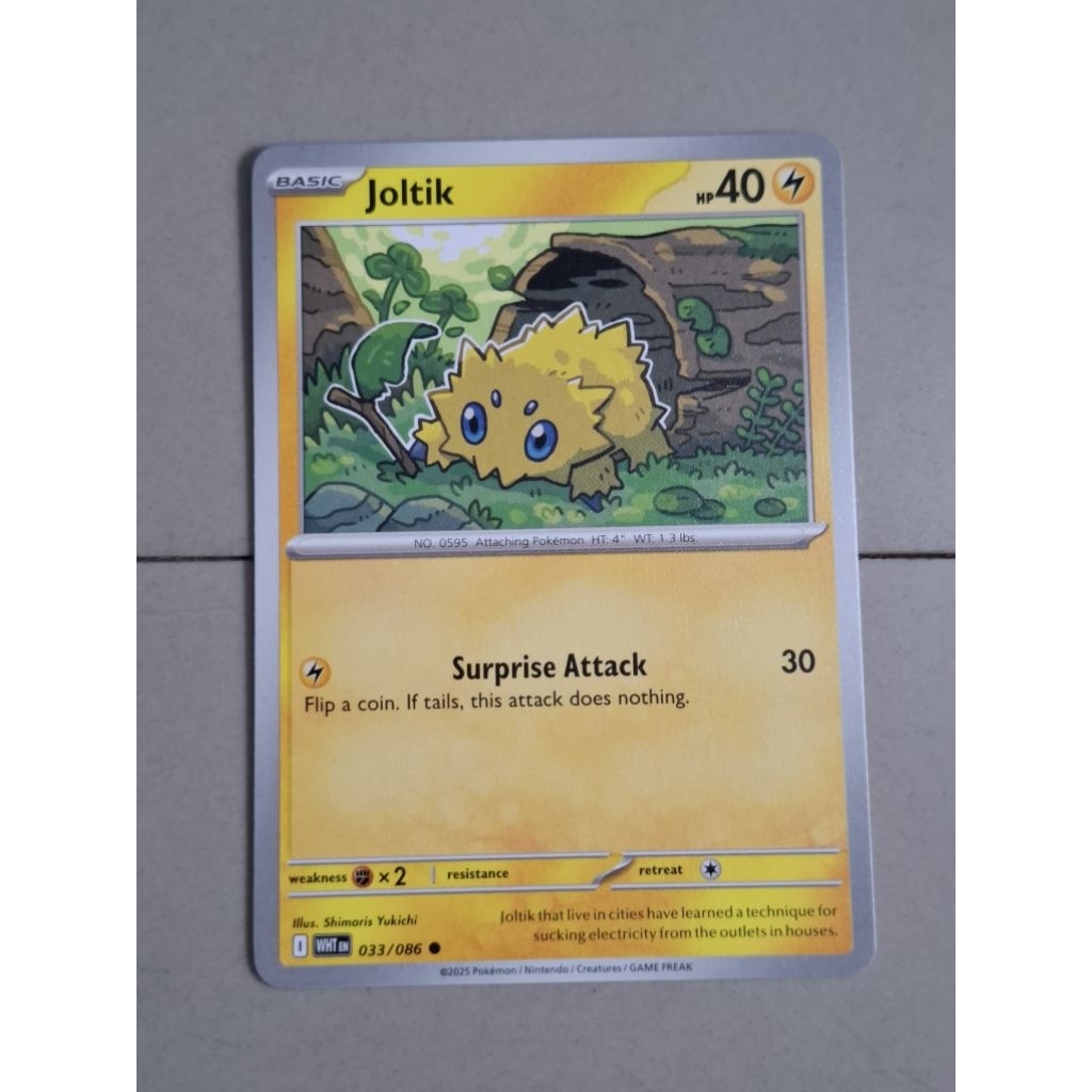 kartu pokemon original common joltik wht 033/086