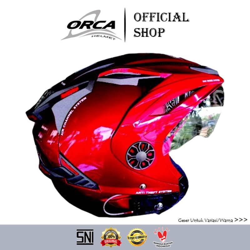 Helm Orca Spider Solid Royal Red
