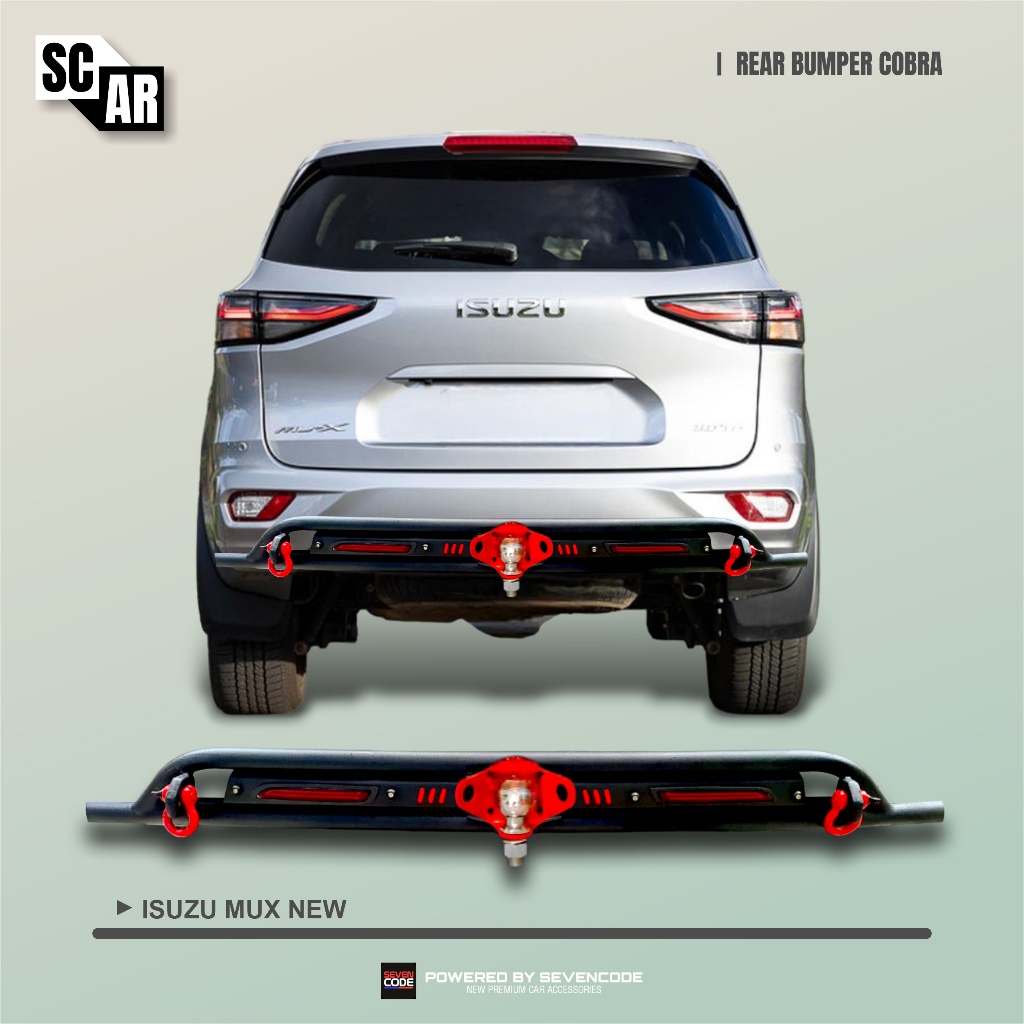Rear Full Bumper guard Besi with Reflektor lamp LED - Towing Pengaman Belakang Cobra Sevencode - All