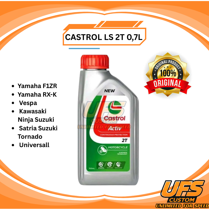 Castrol LS 2T 0.7L Oli Samping Motor 2 Tak – Pelumas Mesin 2T Asli Original Resmi