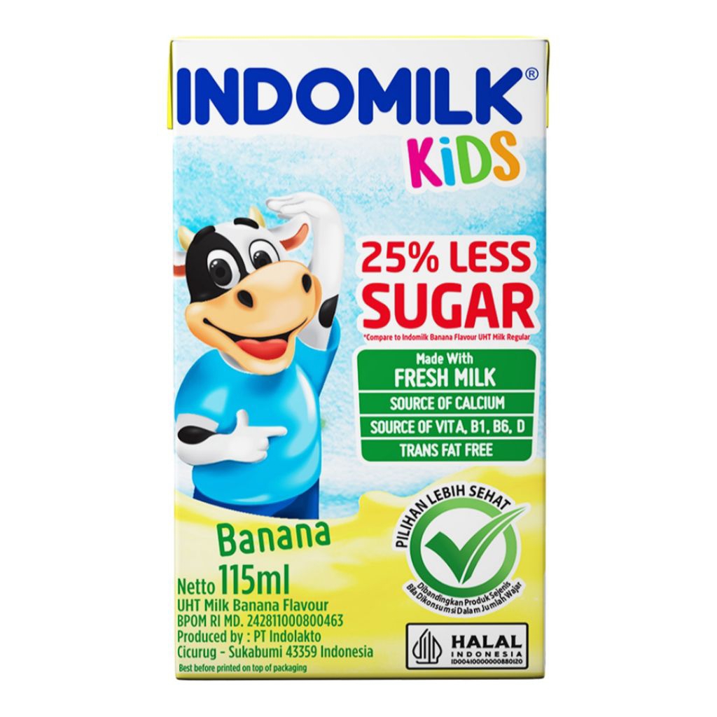 

Indomilk Kids Susu UHT Banana Less Sugar 115ml