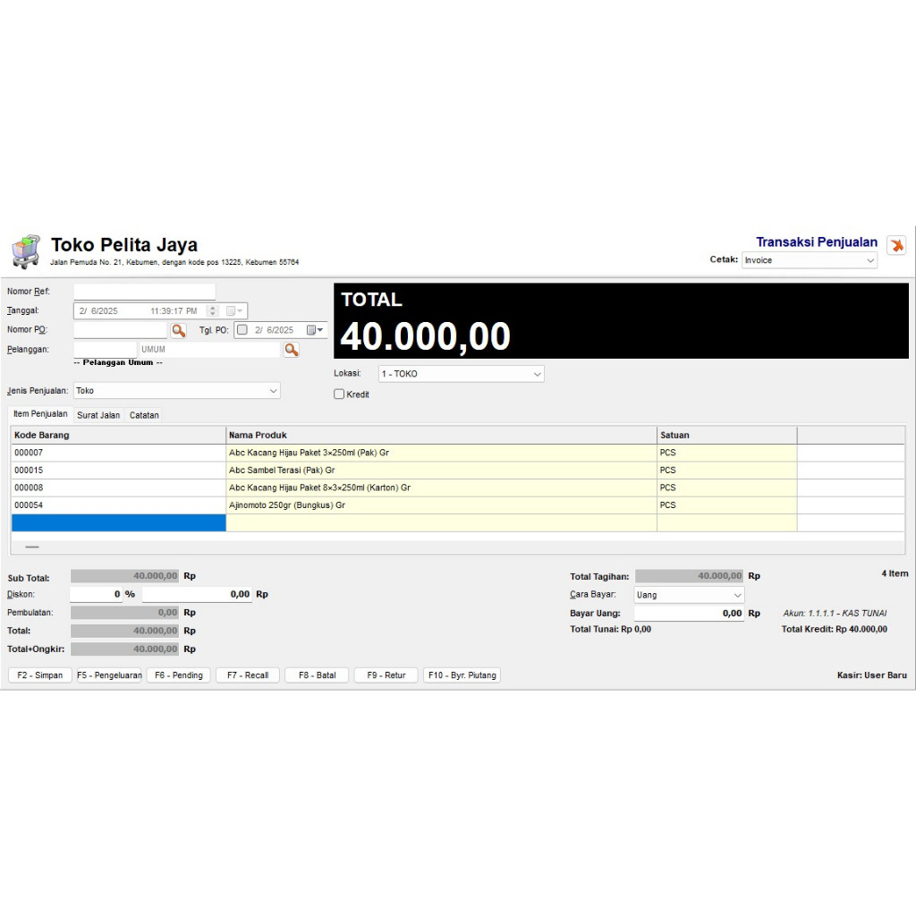 Software Kasir Gampang Toko