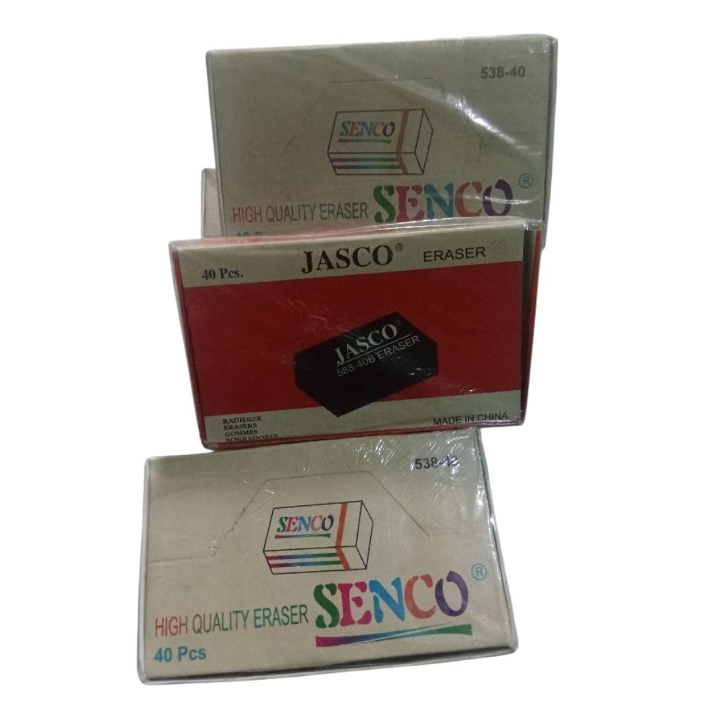 

penghapus ERASER SENCO kecil 1pck.isi40.pcs penghapus putih