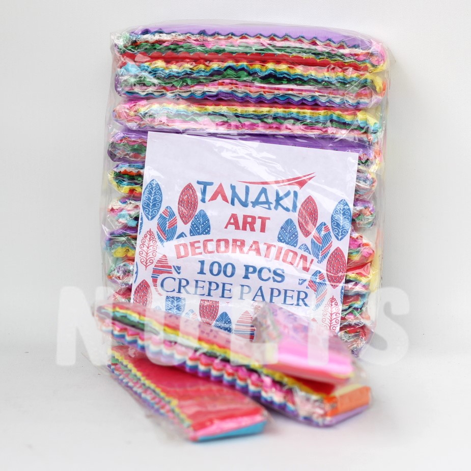 NULIS | 6 Pcs Kertas Babat / Kertas Hias / kertas Crepe Warna Potong