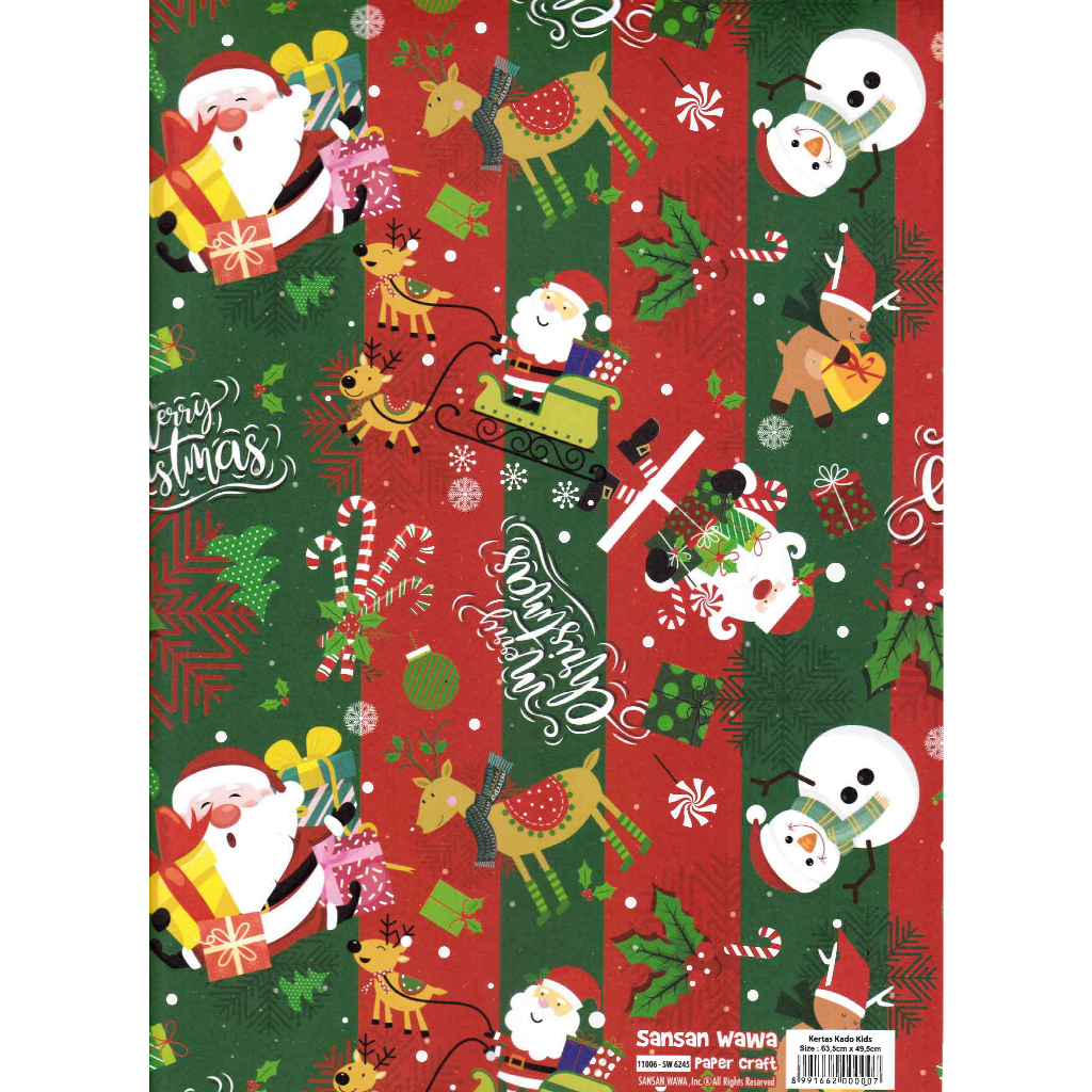

KERTAS KADO SANSAN WAWA/SANWA NATAL/MERRY CHRISTMAS SW6245