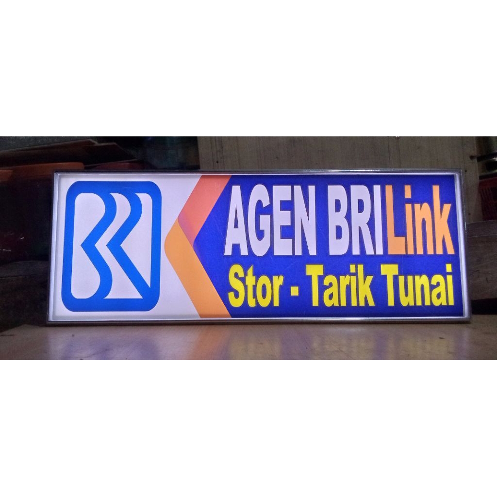 Lampu Neon box mini tulisan Agen BRILink Stor - Tarik - Tunai