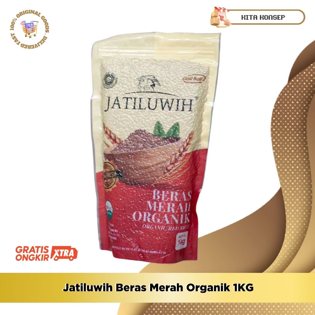 Jatiluwih Beras Merah Organik 1Kg - Beras Merah Organik Jatiluwih 1kg