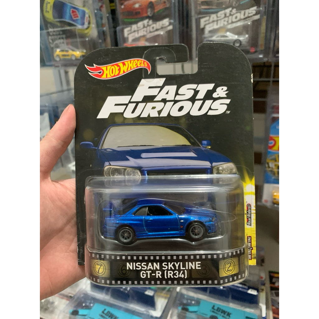 Hotwheels Nissan Skyline R34 Retro Card