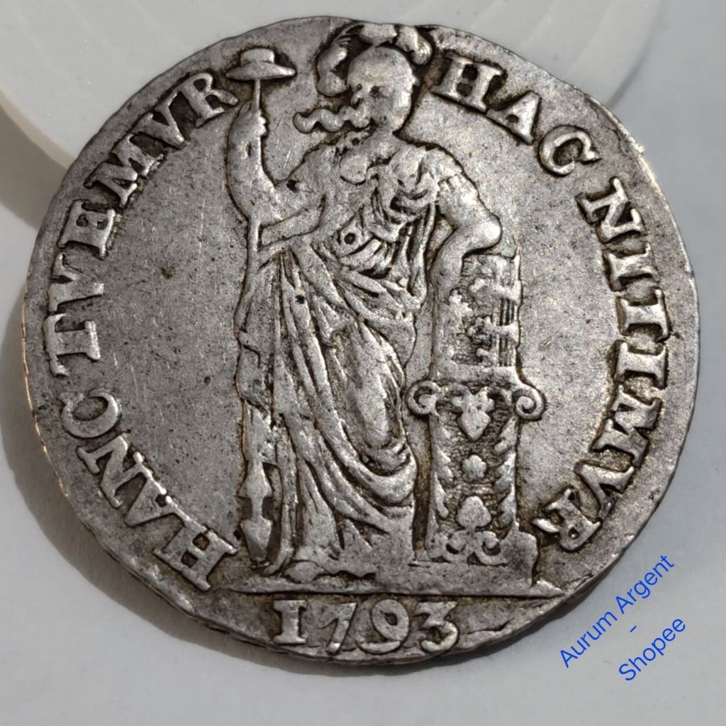 Z.145-- 1 PC KOIN PERAK KUNO ASLI GULDEN PALLAS HOLLAND TH 1793. --  SILVER COIN --