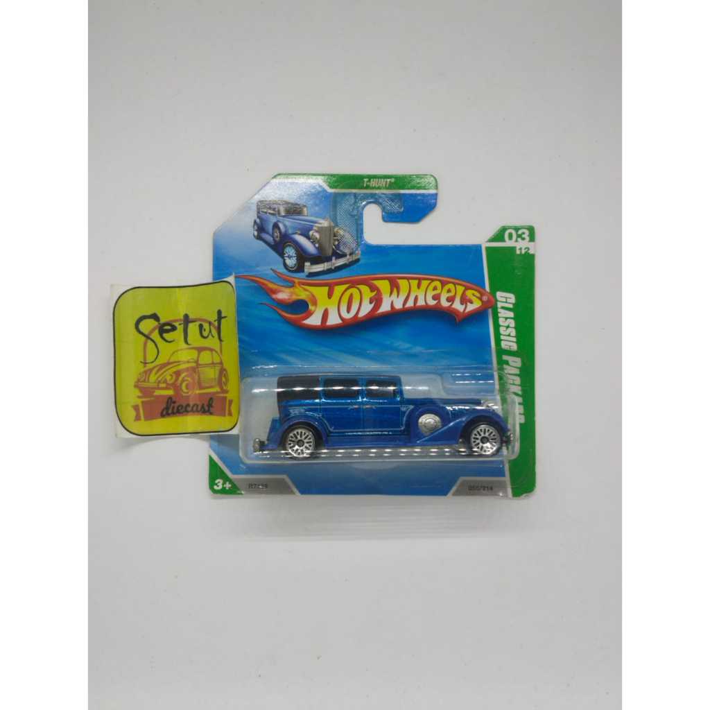 HOT WHEELS HOTWHEELS SHORT CARD CLASSIC PACKARD TREASURE HUNT TH REG BIRU BLUE RARE
